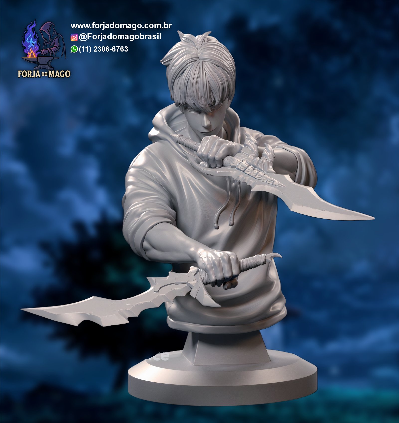 Lot De 2 Figurines PVC Sung Jin Woo Et Igris – Anime – 19,5 Et 24 Cm – Déco Bureau – Cadeau Fan