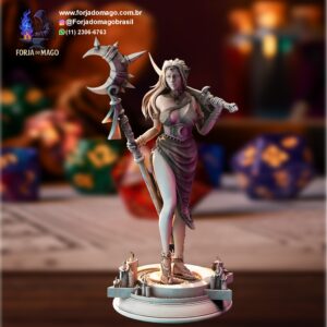 Kadna Moonborn Miniatura Resina, RPG, Dungeons and dragons, boardgame e outros
