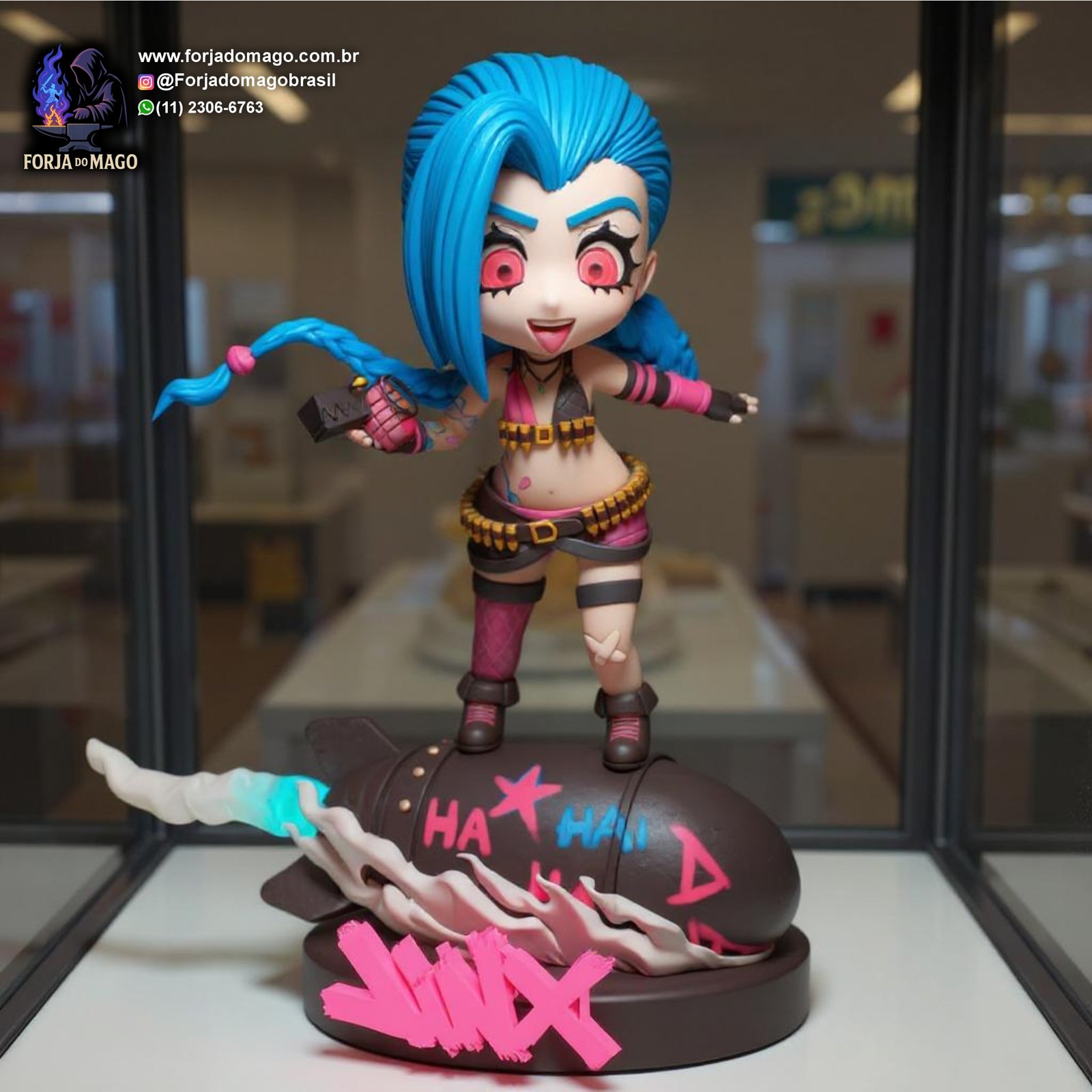 Arcane/League of Legends - Jinx chibi Miniatura, Escultura, Action